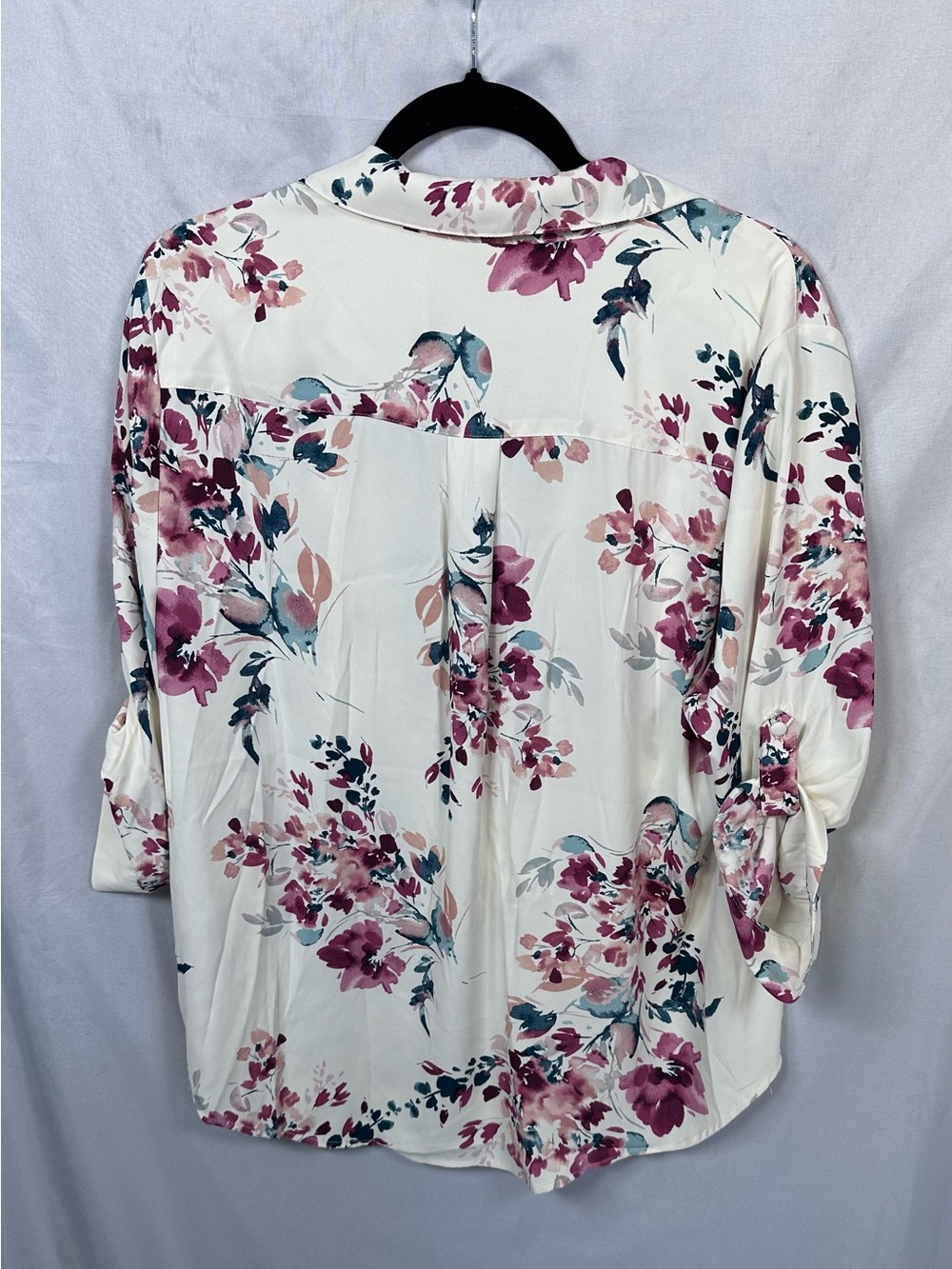 Torrid Harper 3/4 Sleeve Pullover Blouse Pretty Artsy Floral Size 1 - Picture 7 of 15